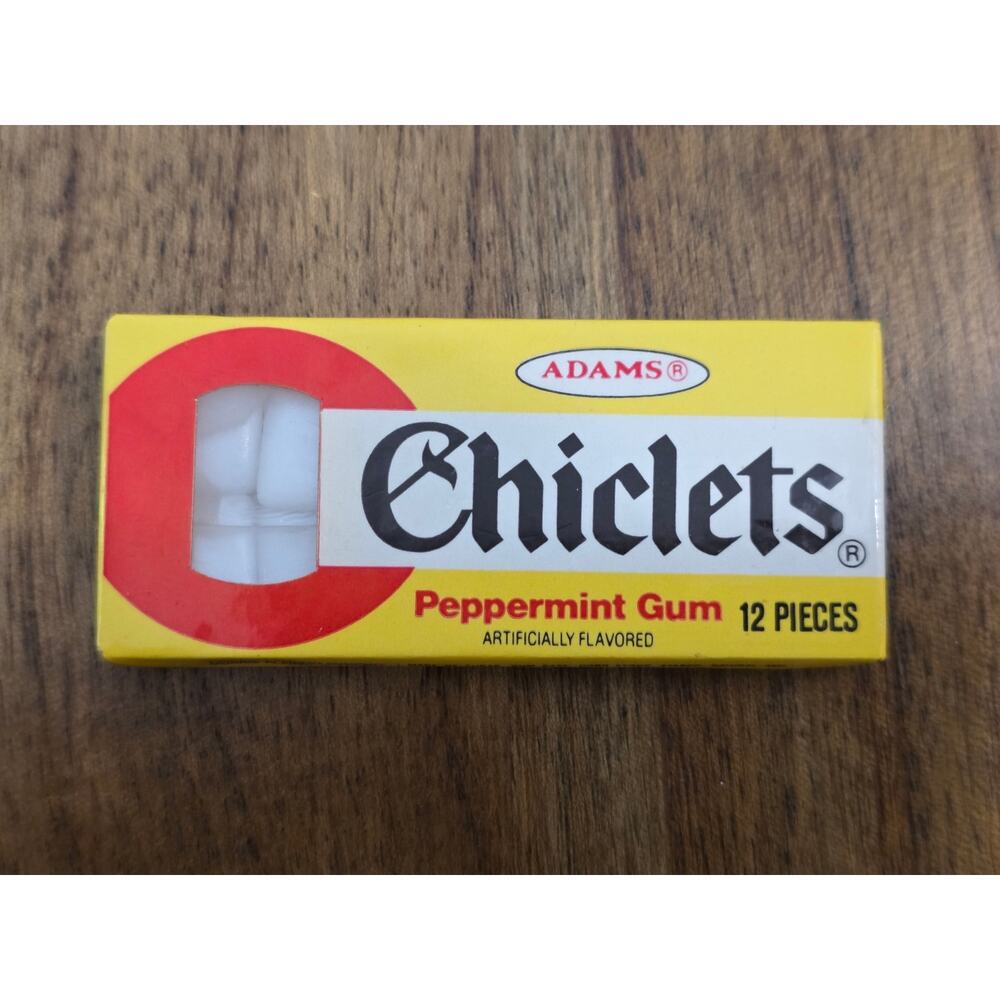 Vintage Adams Chiclets Peppermint Gum Box Fridge Magnet Warner Lambert NJ Prop